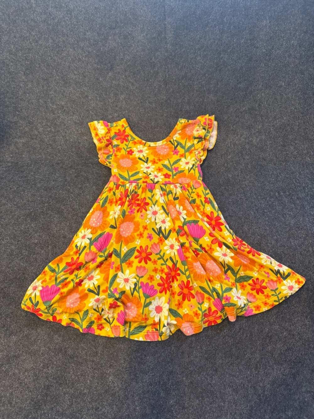 Little Sleepies Play Dress 2T pockets ruffled sleeve